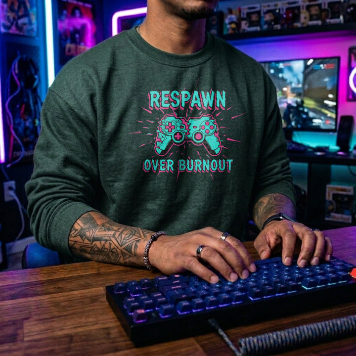 Translation missing: en.Respawn Gaming Burnout Crewneck Sweatshirt Durable Lightweight Comfort for Long Sessions by Alt n Vibe