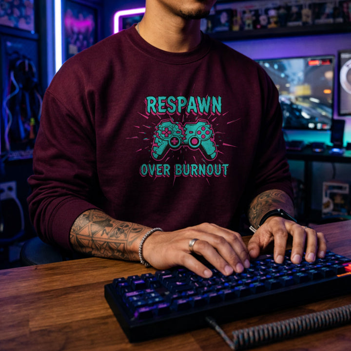 Translation missing: en.Respawn Gaming Burnout Crewneck Sweatshirt Durable Lightweight Comfort for Long Sessions by Alt n Vibe