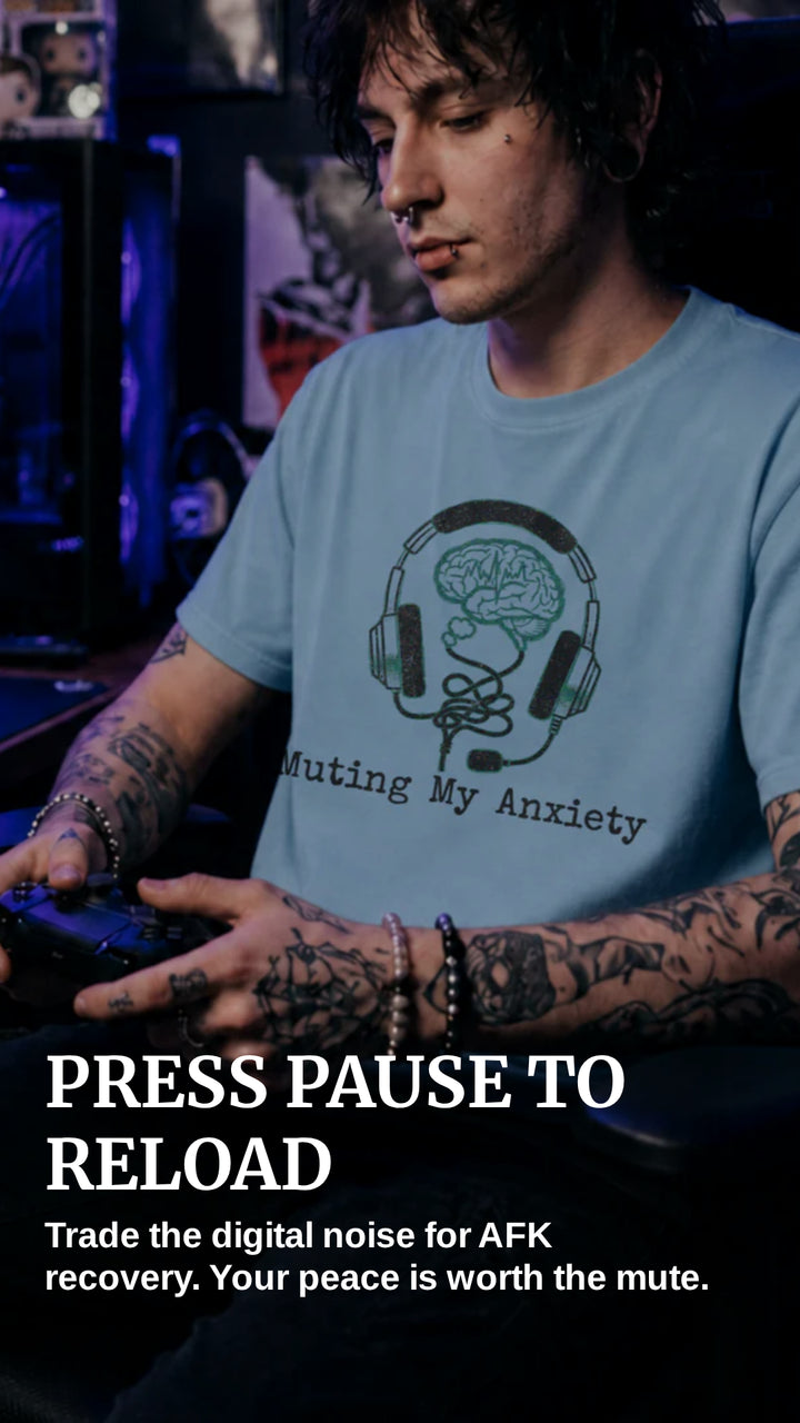 Translation missing: en.Heading "press pause to reload" quote sub text "Trade the digital noise for AFK recovery. Your peace is worth the mute."