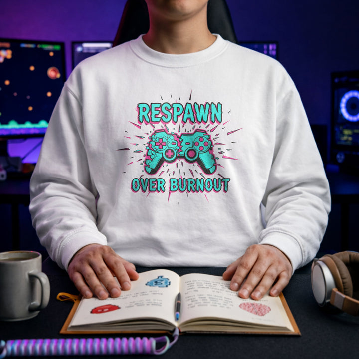 Translation missing: en.Respawn Gaming Burnout Crewneck Sweatshirt Durable Lightweight Comfort for Long Sessions by Alt n Vibe